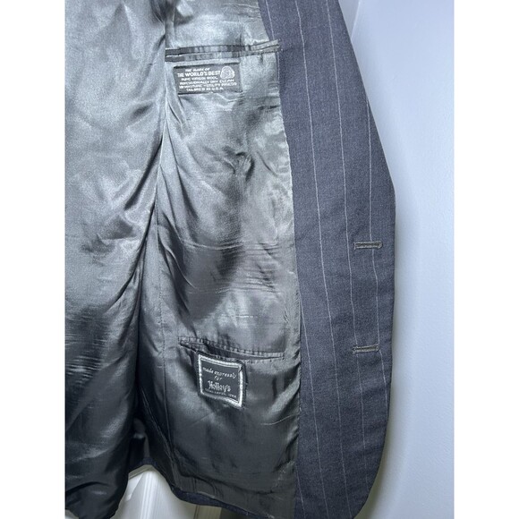 Christian Dior Monsieur Men’s Pin Stripe Sports Coat Blazer Dark Gray Size 43L - Picture 8 of 11